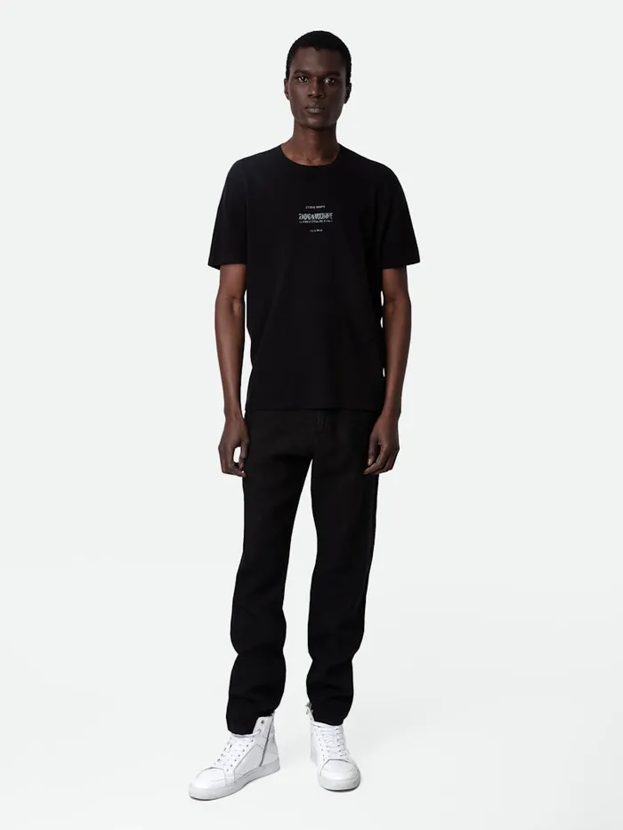 Men Zadig and Voltaire TShirts Jetty Tshirt Black