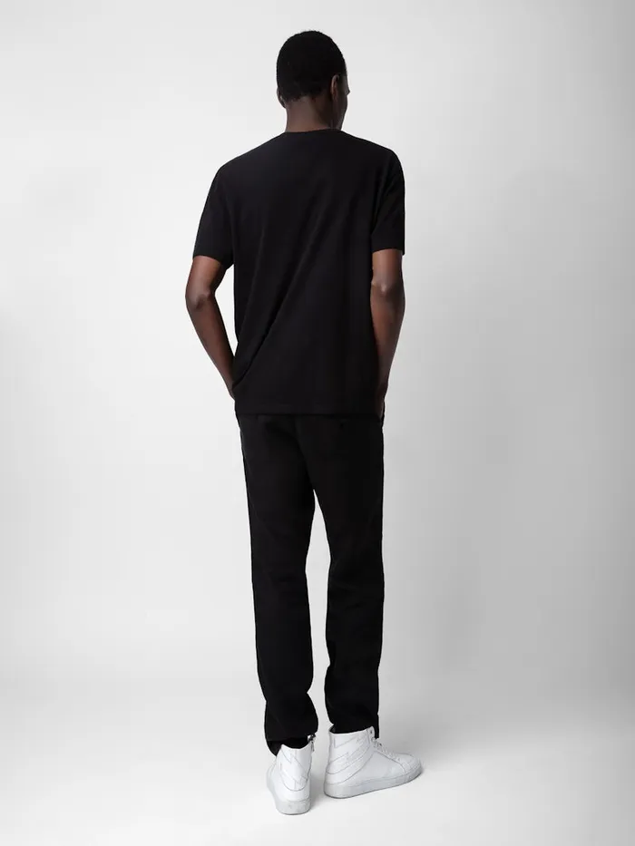 Men Zadig and Voltaire TShirts Jetty Tshirt Black