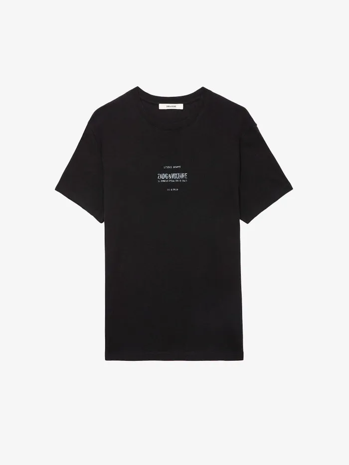 Men Zadig and Voltaire TShirts Jetty Tshirt Black