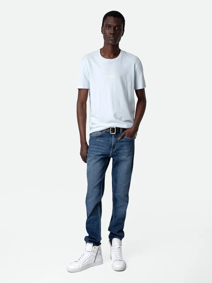 Men Zadig and Voltaire TShirts Jetty Tshirt Ciel