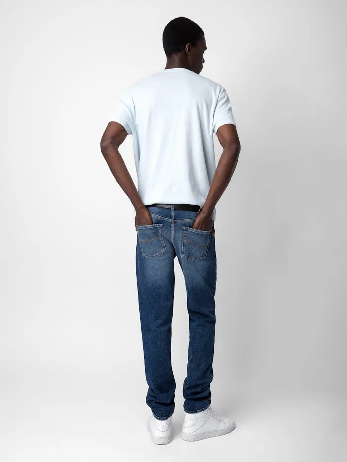 Men Zadig and Voltaire TShirts Jetty Tshirt Ciel