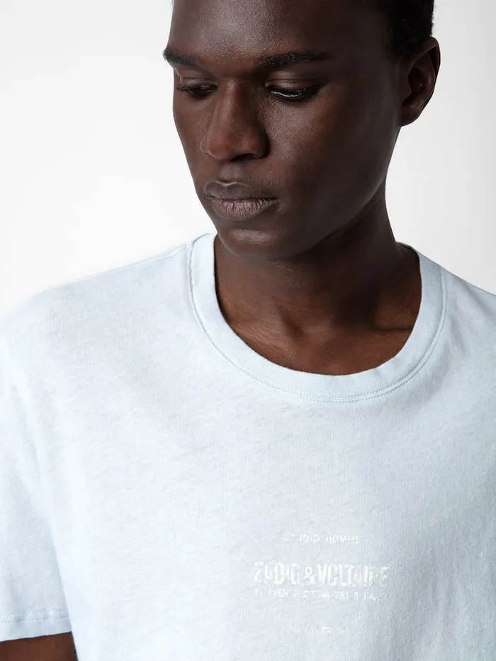 Men Zadig and Voltaire TShirts Jetty Tshirt Ciel