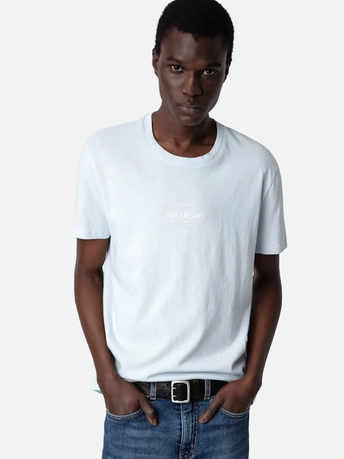 Men Zadig and Voltaire TShirts Jetty Tshirt Ciel