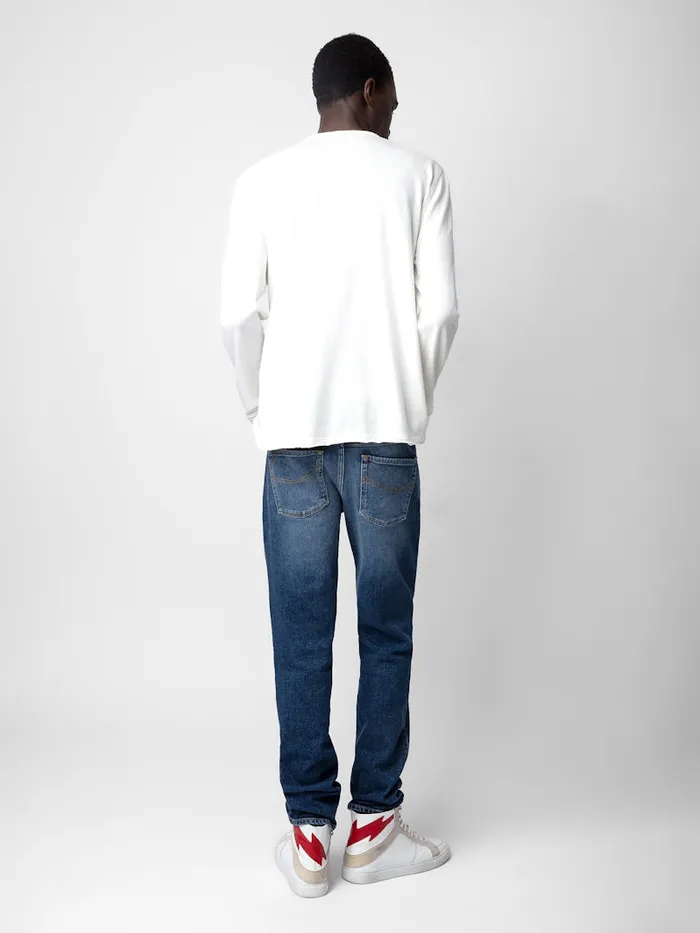 Men Zadig and Voltaire TShirts Monastir Henley Tshirt Judo