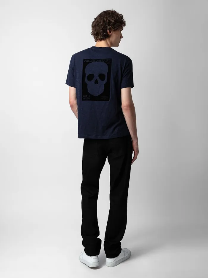 Men Zadig and Voltaire TShirts Stockholm Slub Tshirt Encre