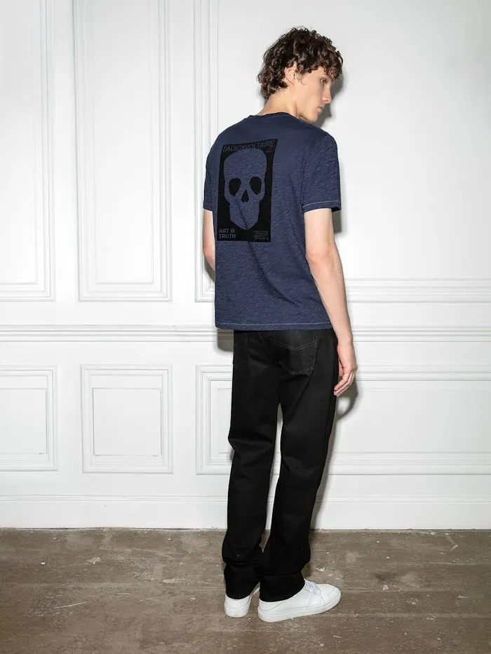 Men Zadig and Voltaire TShirts Stockholm Slub Tshirt Encre