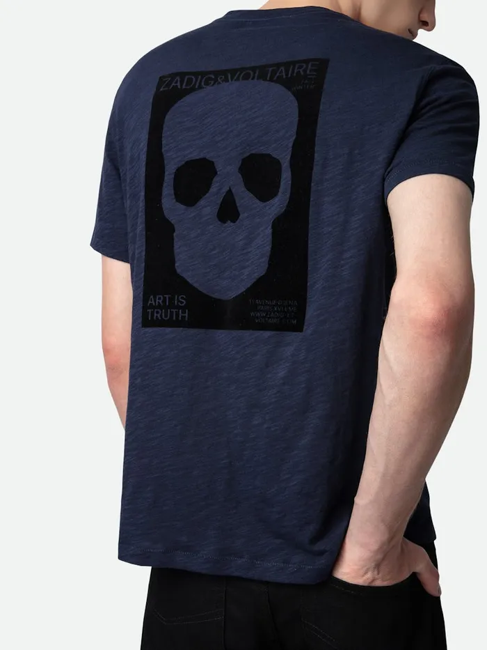 Men Zadig and Voltaire TShirts Stockholm Slub Tshirt Encre