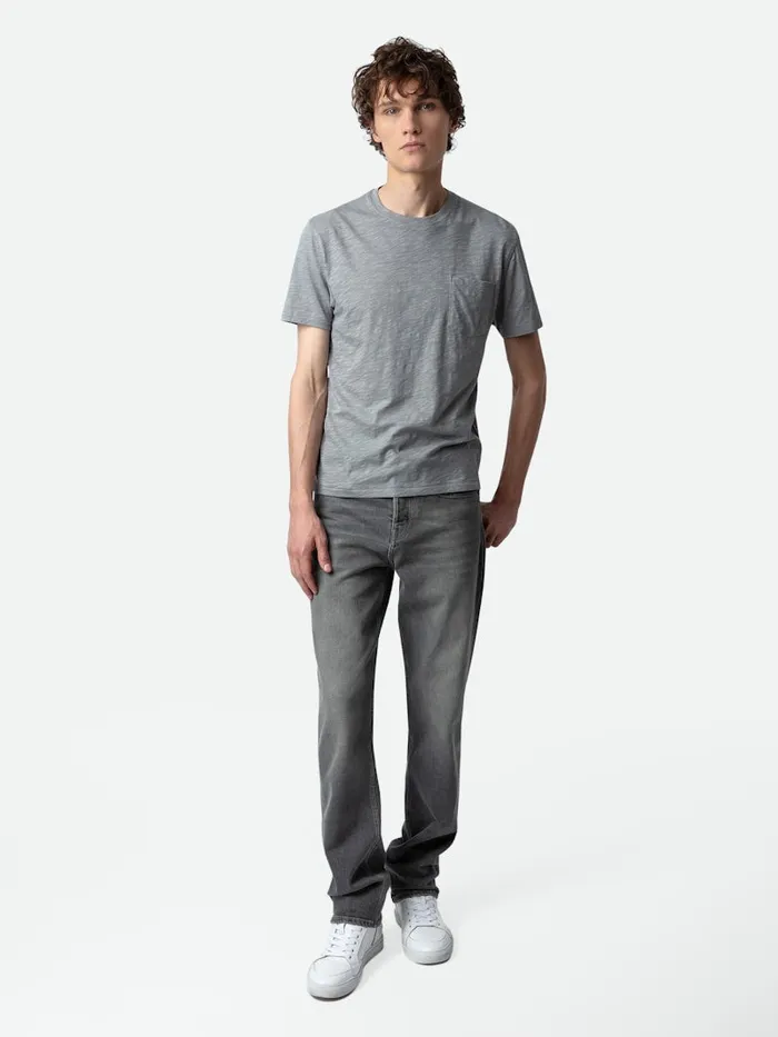 Men Zadig and Voltaire TShirts Stockholm Slub Tshirt Iron