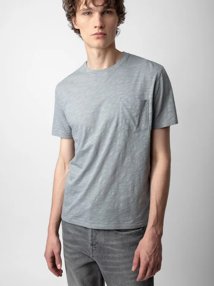 Men Zadig and Voltaire TShirts Stockholm Slub Tshirt Iron
