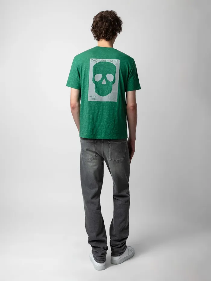 Men Zadig and Voltaire TShirts Stockholm Slub Tshirt Peppermint