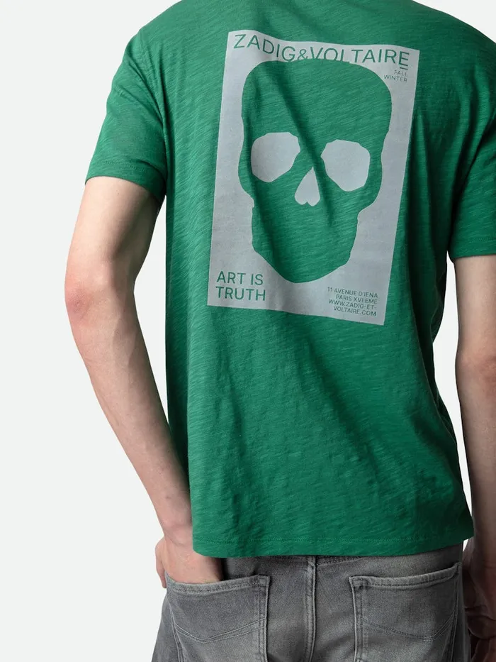 Men Zadig and Voltaire TShirts Stockholm Slub Tshirt Peppermint