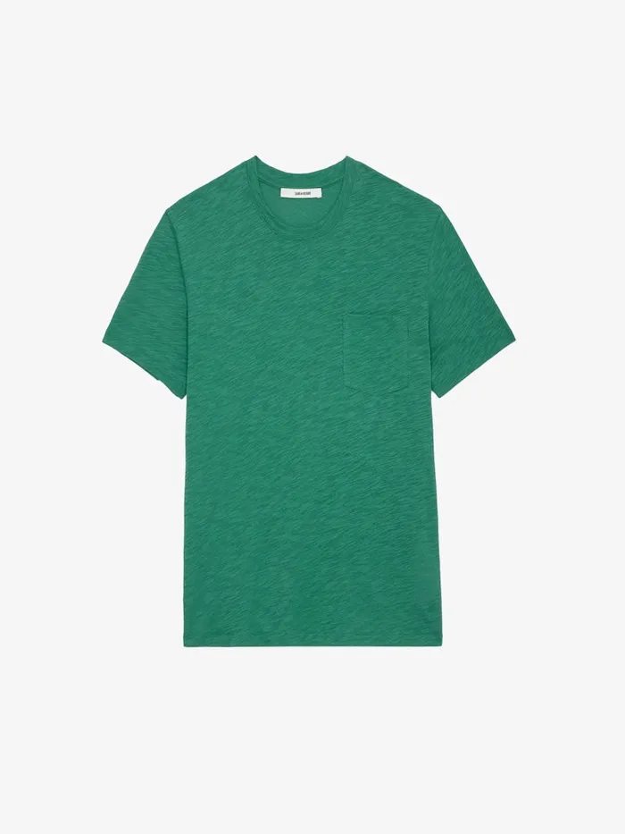 Men Zadig and Voltaire TShirts Stockholm Slub Tshirt Peppermint