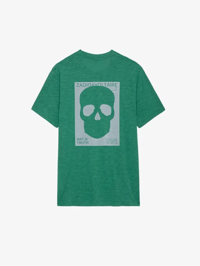 Men Zadig and Voltaire TShirts Stockholm Slub Tshirt Peppermint