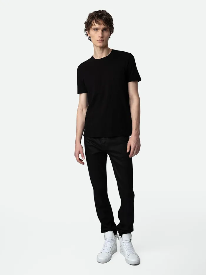 Men Zadig and Voltaire TShirts Stockholm TShirt Black