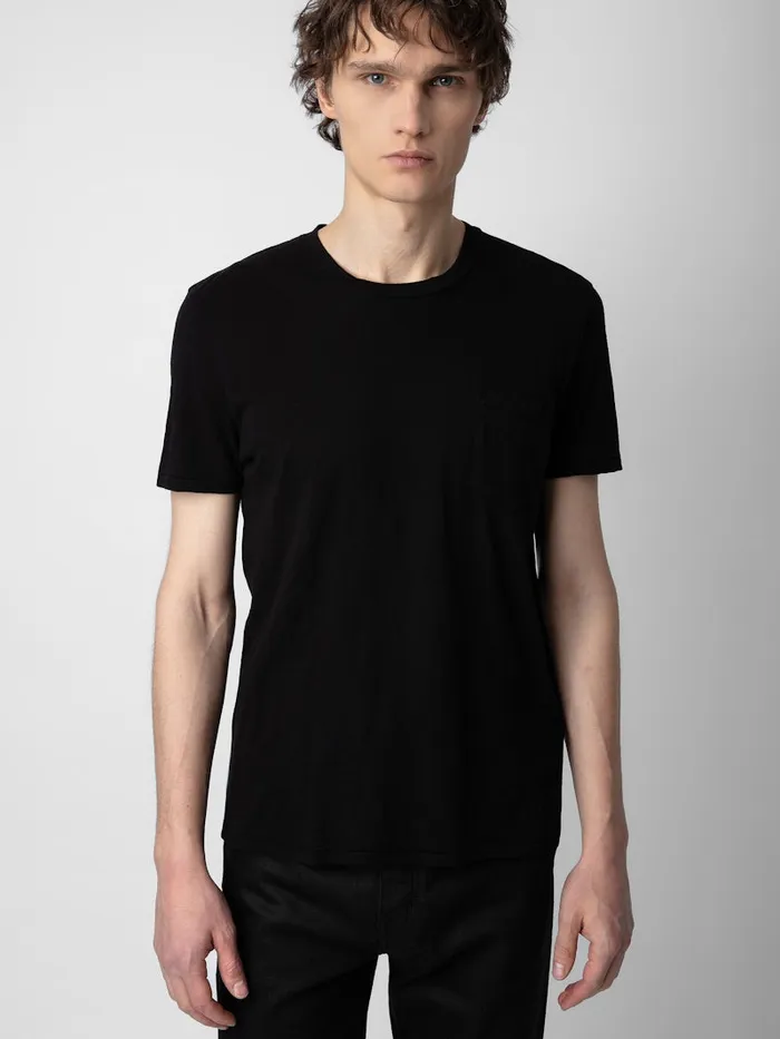 Men Zadig and Voltaire TShirts Stockholm TShirt Black