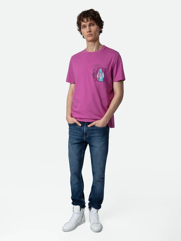 Men Zadig and Voltaire TShirts Ted Photoprint Tshirt Anemone
