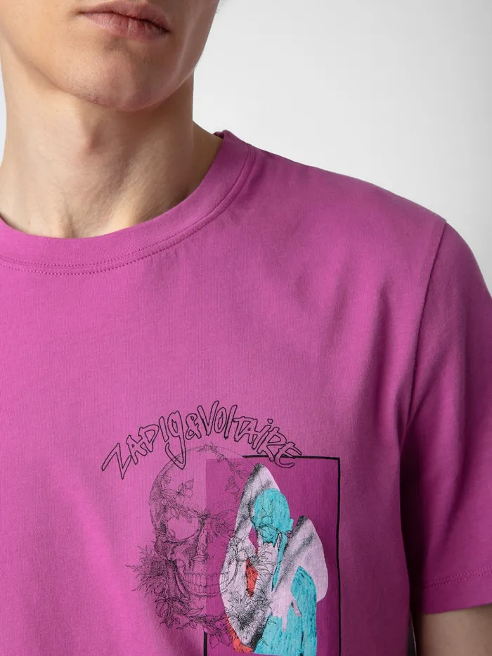 Men Zadig and Voltaire TShirts Ted Photoprint Tshirt Anemone