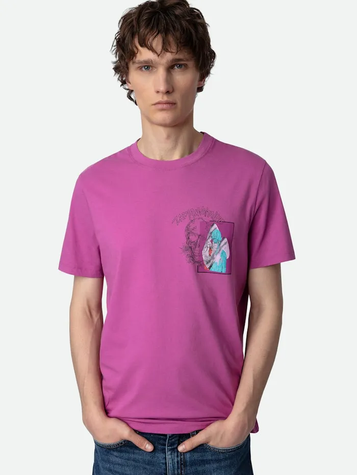 Men Zadig and Voltaire TShirts Ted Photoprint Tshirt Anemone