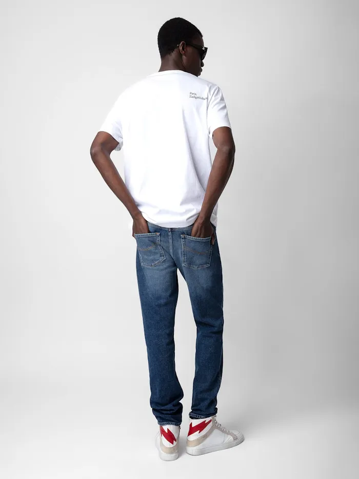 Men Zadig and Voltaire TShirts Ted Photoprint Tshirt White
