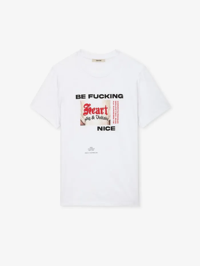 Men Zadig and Voltaire TShirts Ted Photoprint Tshirt White