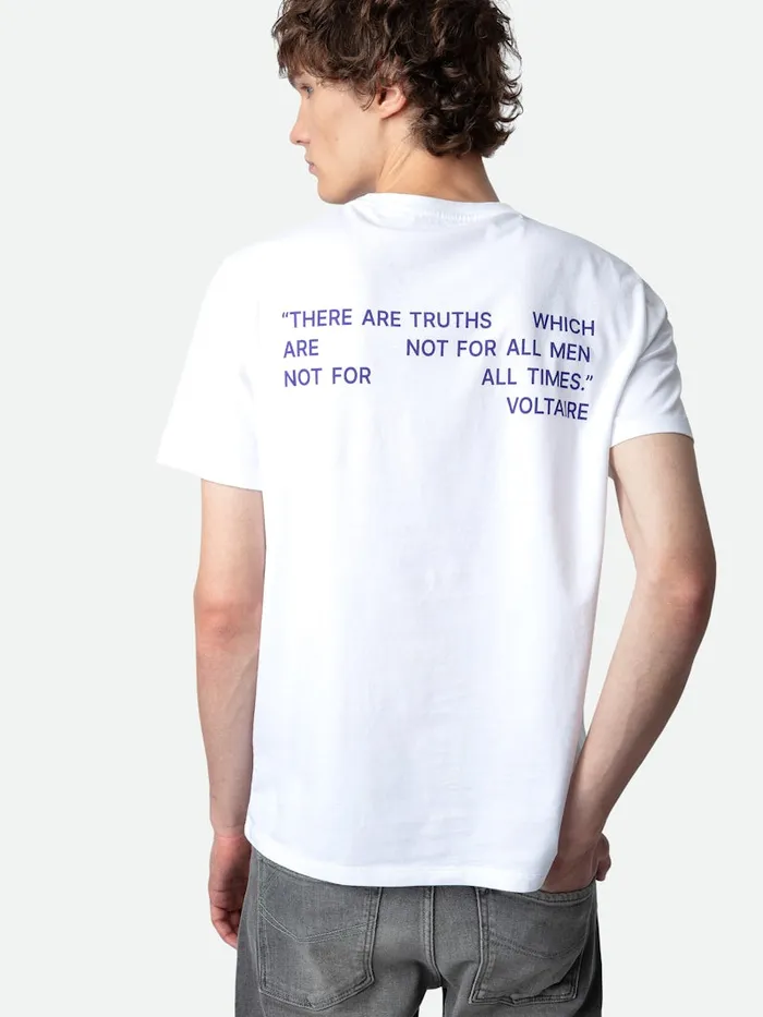 Men Zadig and Voltaire TShirts Tommy Photoprint Tshirt White