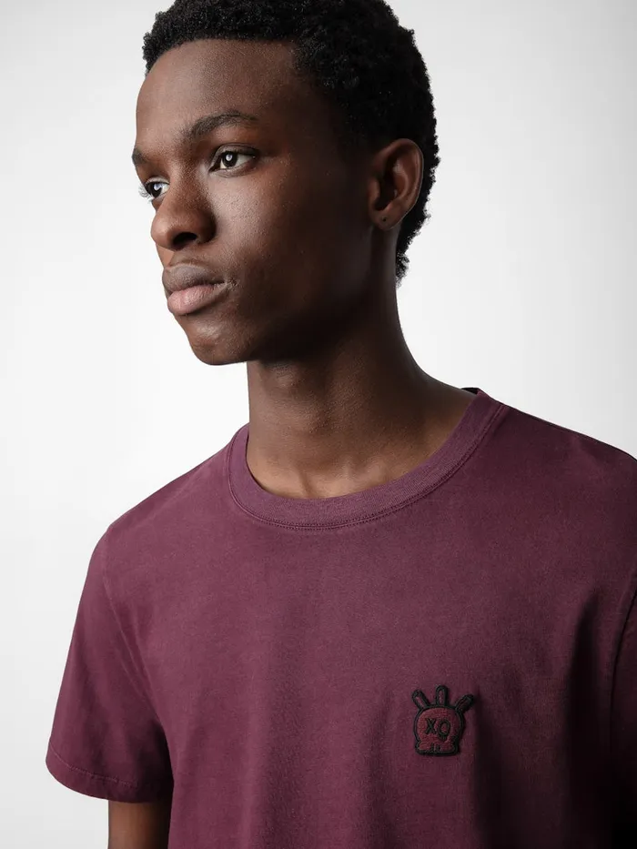 Men Zadig and Voltaire TShirts Tommy Skull XO Tshirt Cherry Red
