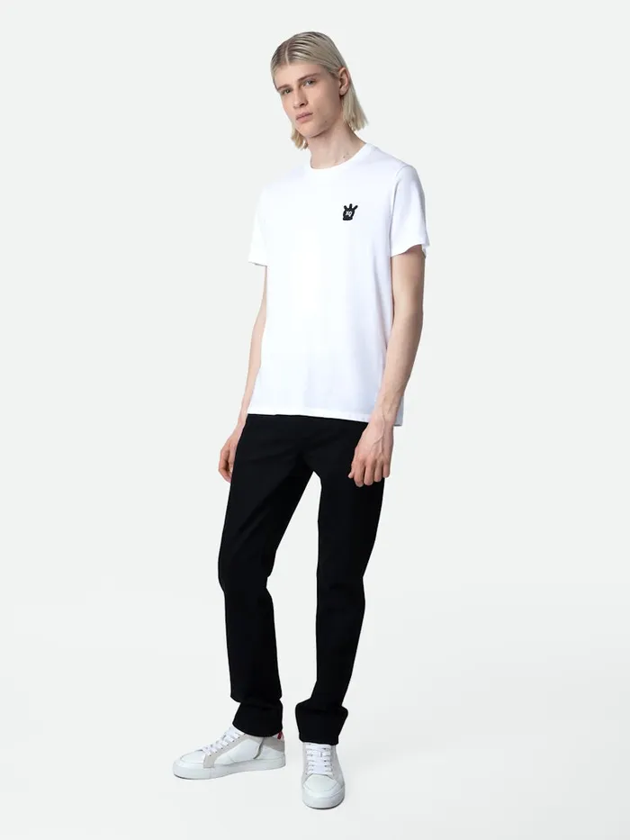 Men Zadig and Voltaire TShirts Tommy Skull XO Tshirt White