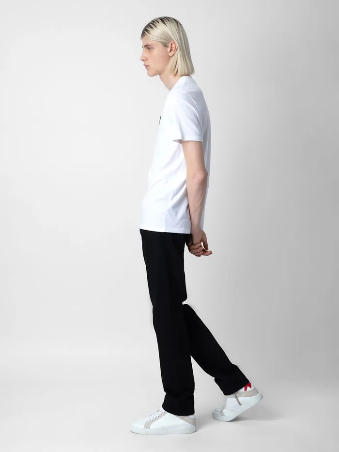 Men Zadig and Voltaire TShirts Tommy Skull XO Tshirt White