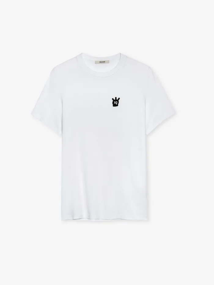 Men Zadig and Voltaire TShirts Tommy Skull XO Tshirt White