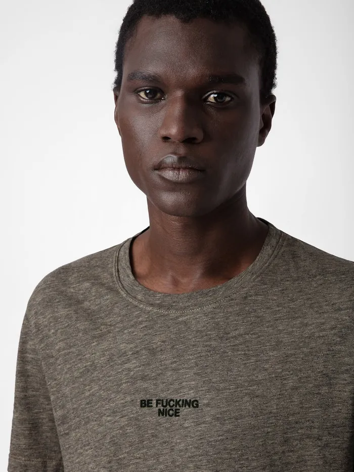 Men Zadig and Voltaire TShirts Tommy Tshirt Light Beige