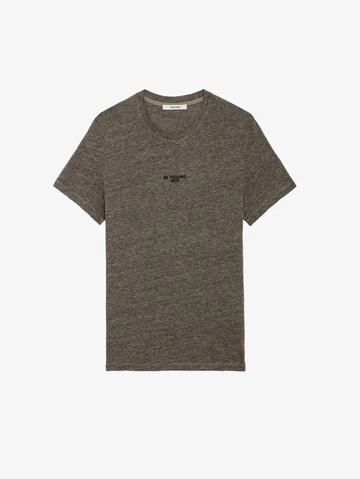 Men Zadig and Voltaire TShirts Tommy Tshirt Light Beige