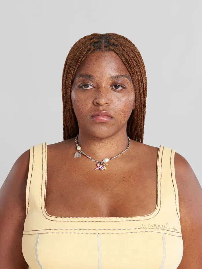 Metal Chain Necklace With Tiger Pendant Women Marni Necklaces