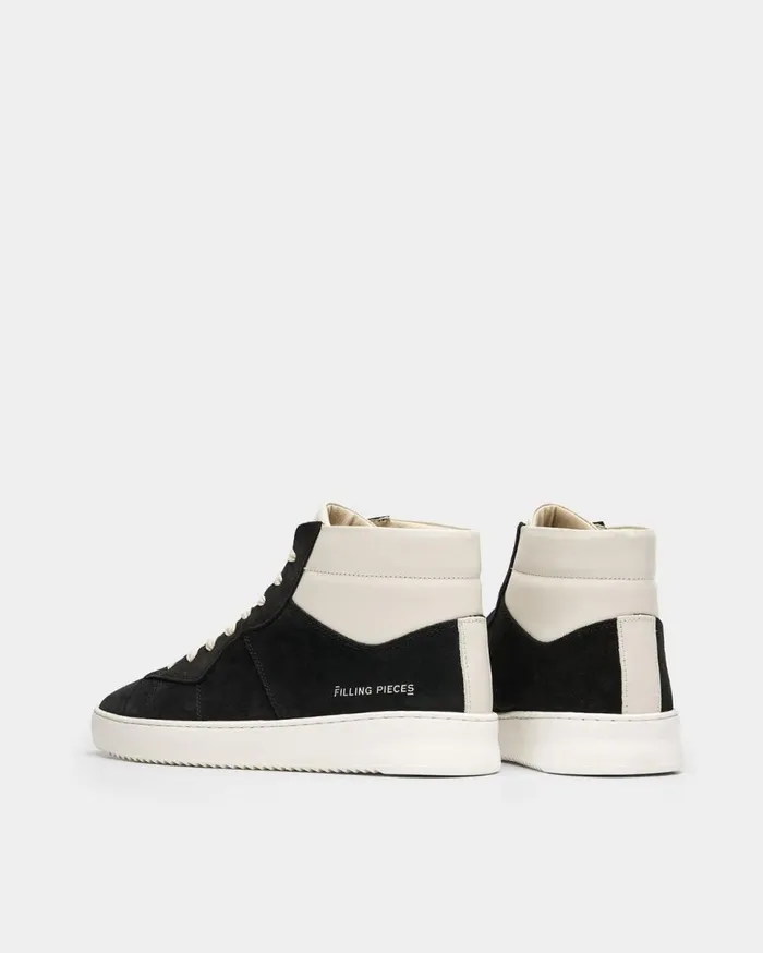 Mid Court Suede Black WomenMen Filling Pieces Sneakers