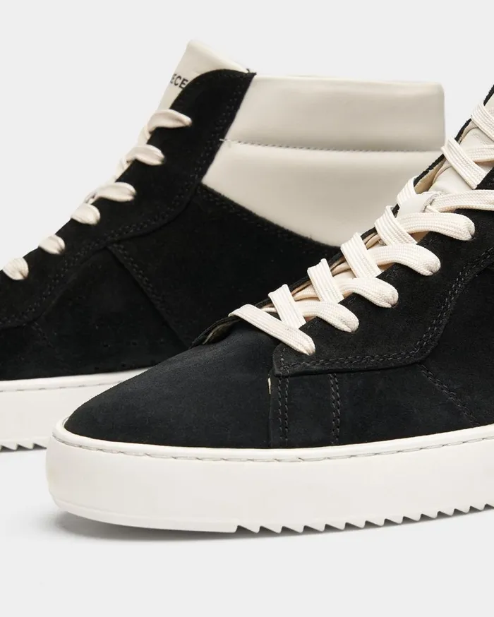 Mid Court Suede Black WomenMen Filling Pieces Sneakers