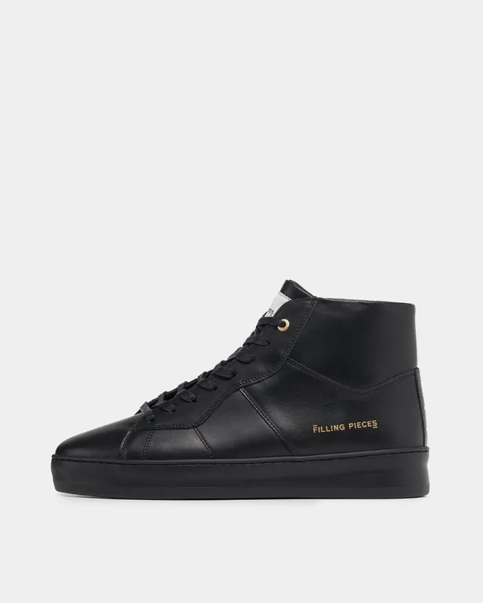 Mid Plain Court Black MenWomen Filling Pieces Sneakers
