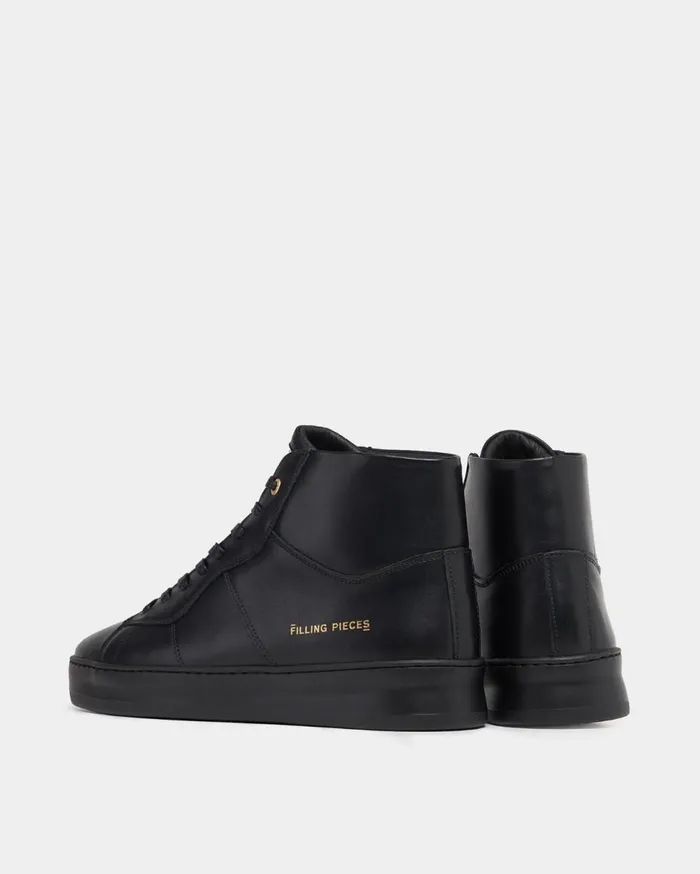 Mid Plain Court Black WomenMen Filling Pieces Sneakers