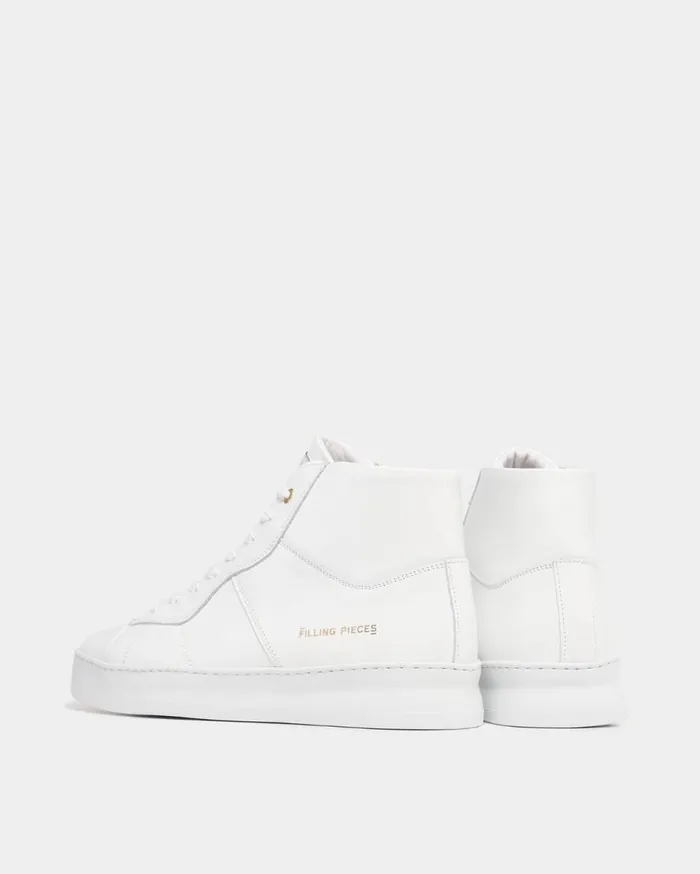 Mid Plain Court White WomenMen Filling Pieces Sneakers