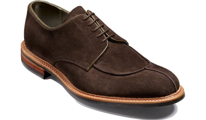 Milbury 8211 Bitter Chocolate Suede Mens Barker Shoes Derbys