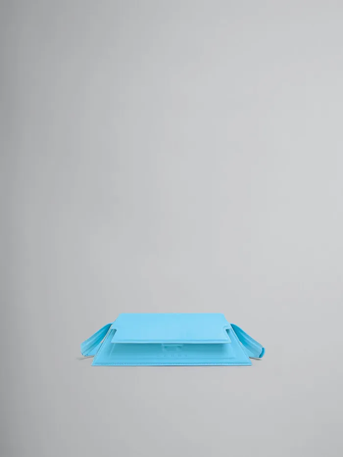 Mini Trunkoise Bag In Smooth Light Blue Leather Women Marni Shoulder Bags