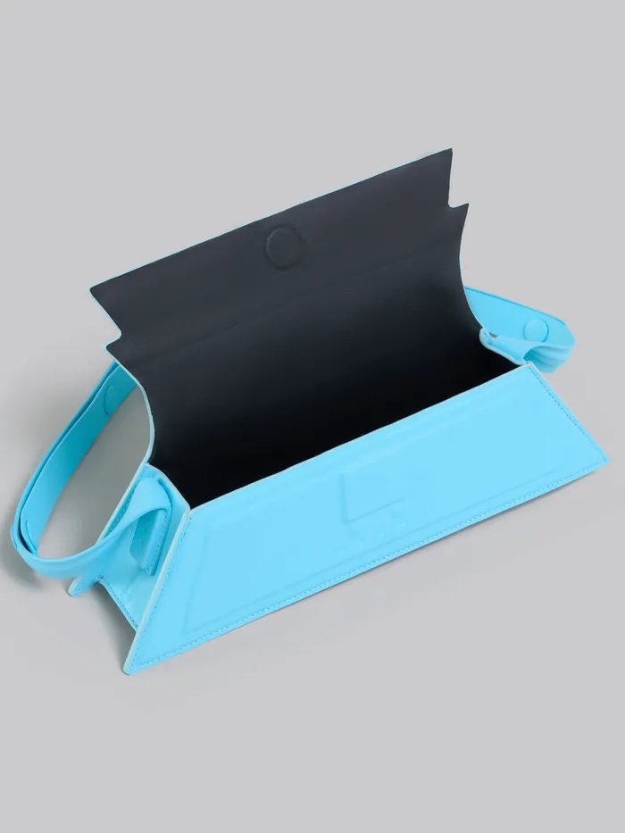 Mini Trunkoise Bag In Smooth Light Blue Leather Women Marni Shoulder Bags