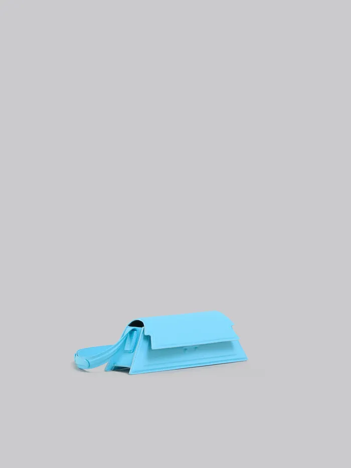 Mini Trunkoise Bag In Smooth Light Blue Leather Women Marni Shoulder Bags