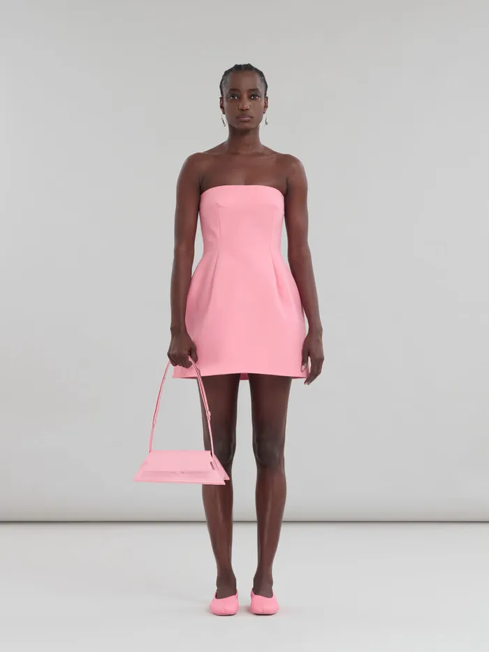 Mini Trunkoise Bag In Smooth Light Pink Leather Women Marni Shoulder Bags