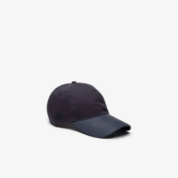 MixedMaterials Cap Navy Blue Mens Lacoste Caps and Hats Cheap On Sale