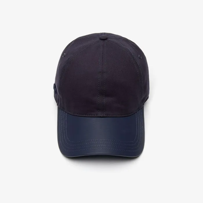 MixedMaterials Cap Navy Blue Mens Lacoste Caps and Hats Cheap On Sale