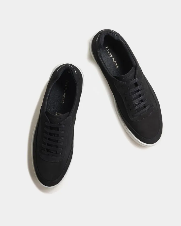 Mondo 20 Ripple Nubuck Black WomenMen Filling Pieces Sneakers