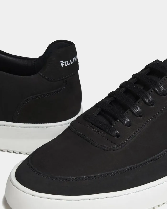 Mondo 20 Ripple Nubuck Black WomenMen Filling Pieces Sneakers