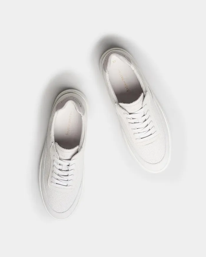 Mondo Bianco Perforated White Men Filling Pieces Sneakers