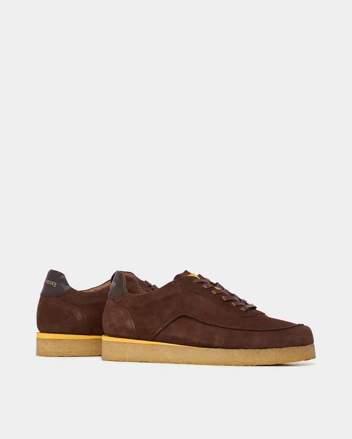 Mondo Crepe Brown Men Filling Pieces Sneakers
