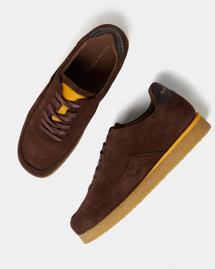 Mondo Crepe Brown Men Filling Pieces Sneakers