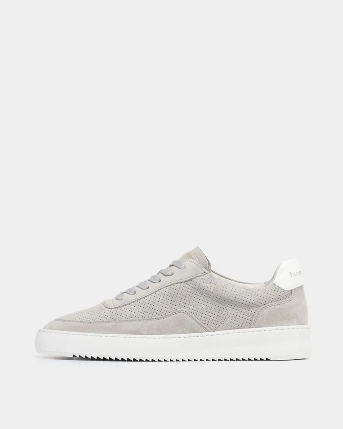 Mondo Perforated Light Grey WomenMen Filling Pieces Sneakers
